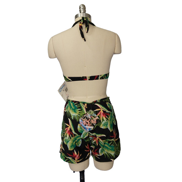 Vintage 90s Catalina Bikini Two Piece Swimsuit Size S NWT Tropical Hawaiian - Picture 9 of 11